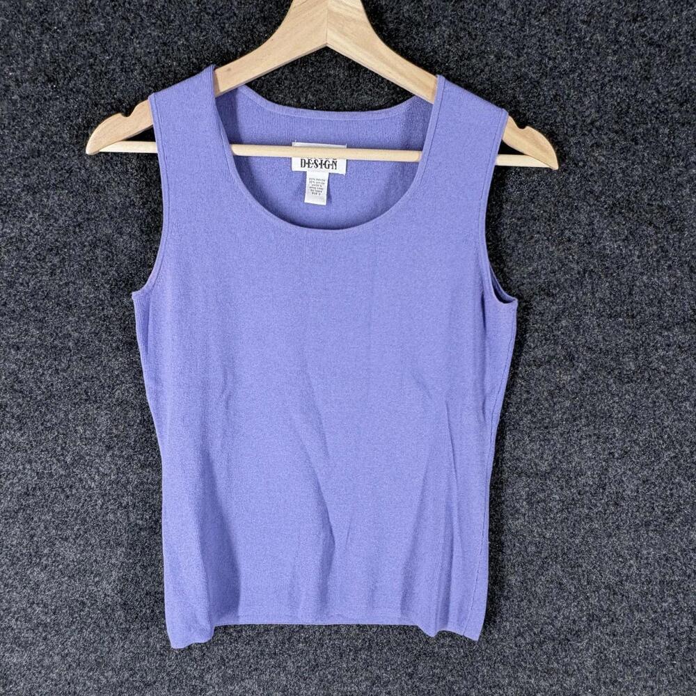 Chico's Tank Women 0 Blue Sleeveless Wide Strap Round Neck Rayon Casual Solid